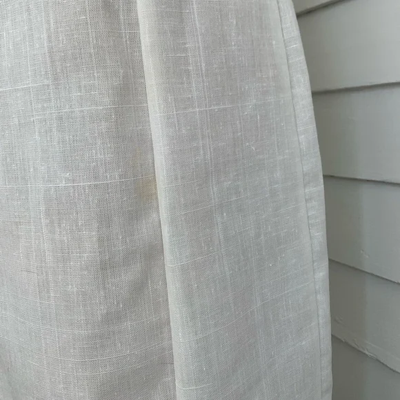 80s Floral Collar Dress Modest Ivory Button Down SL Fashions 14 38 32 40 - Picture 7 of 8